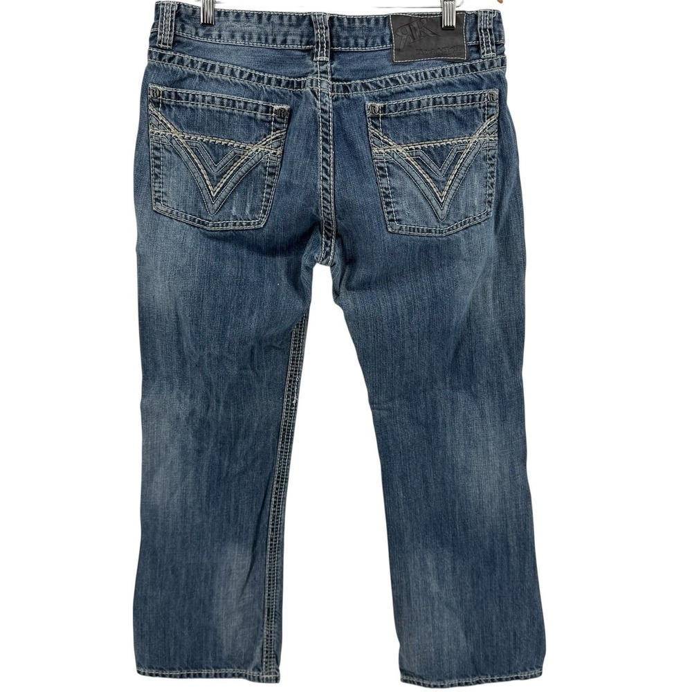 Rock & Roll Cowboy Men's 36x32 (Fit 36x30) Blue Pistol Regular Boot Jeans Cowboy